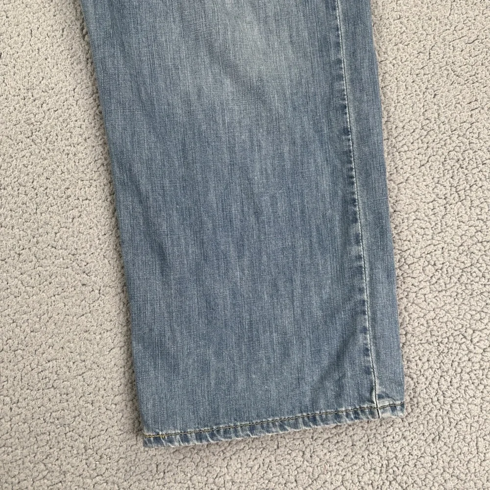 Levi's 569 Loose Straight Jeans Men 44x30 Blue Whiskered Light Wash Workwear